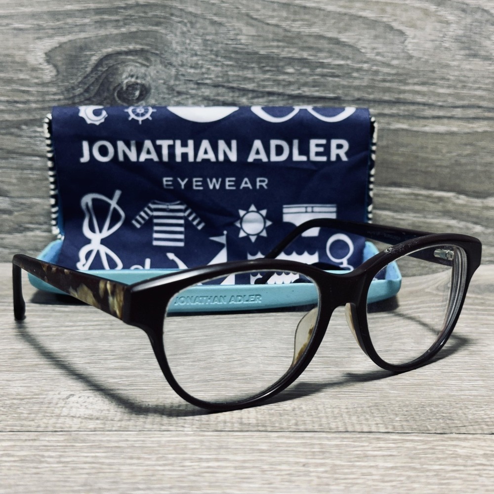Jonathan Adler JA310 UF Eyeglass Frames Womens 53-17-140 Burgundy Tortoise - Picture 1 of 11
